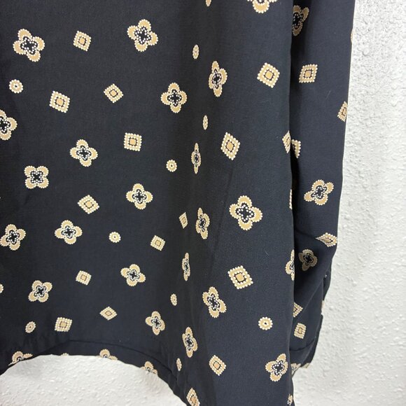 Covington Women’s Black Floral Geo Print Button Down Top Sz 20 Classic Casual - Picture 6 of 7